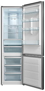 Холодильник цвета нержавеющая сталь Korting KNFC 62017 X фото 2 фото 2
