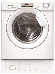 Узкая встраиваемая стиральная машина Korting KWMI 1480 WI
