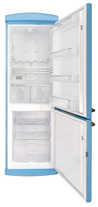 Холодильник голубого цвета в ретро стиле Schaub Lorenz SLUS335U2 фото 3 фото 3