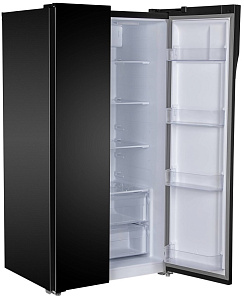 Двухкамерный холодильник ноу фрост Hyundai CS6503FV черное стекло фото 4 фото 4
