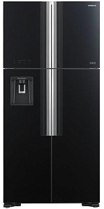 Чёрный холодильник Hitachi R-W 662 PU7X GBK