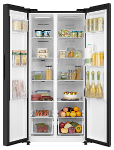 Большой чёрный холодильник Korting KNFS 83177 N фото 2 фото 2