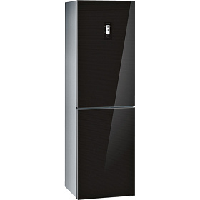 Чёрный холодильник  2 метра Siemens KG39NSB20R