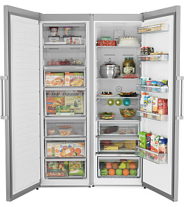 Двухкамерный двухкомпрессорный холодильник с No Frost Scandilux SBS 711 EZ 12 X фото 2 фото 2