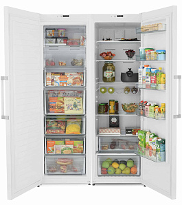Холодильник с большой морозильной камерой на 5 ящиков Scandilux SBS 711 Y02 W фото 4 фото 4