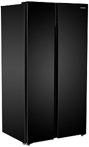 Холодильник Хендай черного цвета Hyundai CS6503FV черное стекло