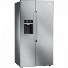 Серый холодильник Smeg SBS63XED