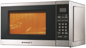 Серебристая микроволновая печь Kraft KF 20 MW7S-300 D