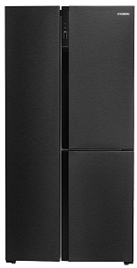 Большой холодильник Hyundai CS5073FV черная сталь