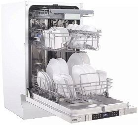 Серебристая узкая посудомоечная машина DeLonghi DDW06S Supreme Nova фото 4 фото 4