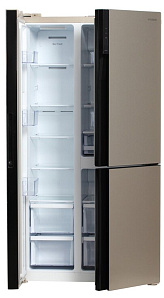 Двухдверный бежевый холодильник Hyundai CS6073FV шампань фото 3 фото 3