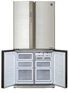 Бежевый холодильник шириной 90 см Sharp SJEX93PBE фото 3 фото 3