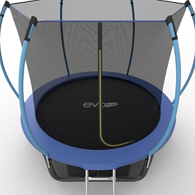 Недорогой батут для дачи EVO FITNESS JUMP Internal + Lower net, 8ft (синий) + нижняя сеть фото 4 фото 4