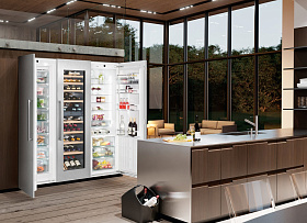 Встраиваемый двухдверный холодильник с морозильной камерой Liebherr SBSWdf 99I5 фото 2 фото 2
