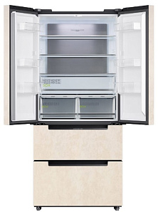Бежевый двухкамерный холодильник Midea MDRF631FGF34B фото 2 фото 2