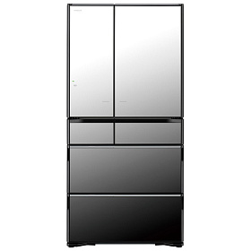 Серый холодильник HITACHI R-X 740 GU X