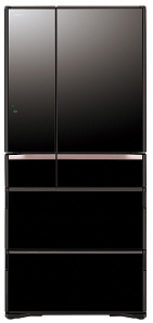 Чёрный холодильник HITACHI R-G 690 GU XK