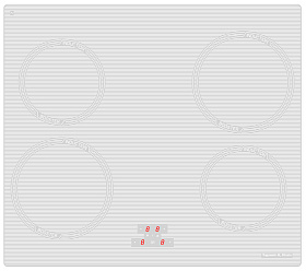 Белая индукционная варочная панель Zigmund & Shtain CIS 028.60 WX