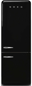Чёрный холодильник Smeg FAB38RBL5