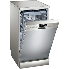 Отдельностоящая серебристая посудомоечная машина 45 см Siemens SR 26T897RU