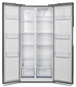 Двухкамерный холодильник шириной 48 см  Hyundai CS4502F нержавеющая сталь фото 2 фото 2