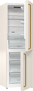 Бежевый холодильник в стиле ретро Gorenje NRK6192CLI