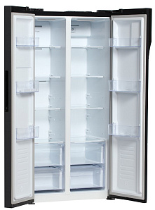 Двухкамерный холодильник ноу фрост Hyundai CS4505F черная сталь фото 2 фото 2