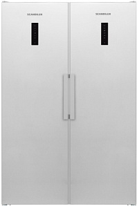 Холодильник 185 см высотой Scandilux SBS 711 EZ 12 W