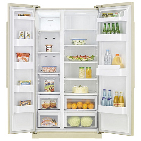 Бежевый холодильник Side-by-Side Samsung RSA 1SHVB