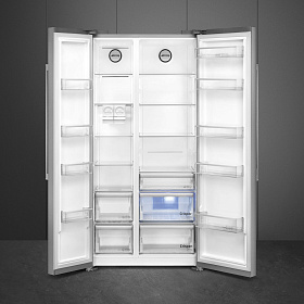 Двухкамерный холодильник Smeg SBS63XDF фото 2 фото 2