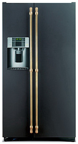 Двухстворчатый чёрный холодильник Iomabe ORE 24 VGHFNM черный