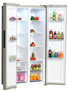 Большой двухстворчатый холодильник Hyundai CS4505F нержавеющая сталь фото 3 фото 3