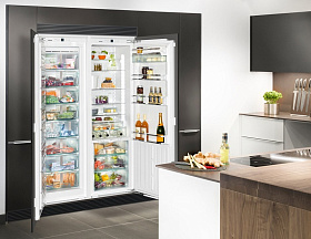 Встраиваемый двухдверный холодильник Liebherr SBS 70I4 фото 3 фото 3