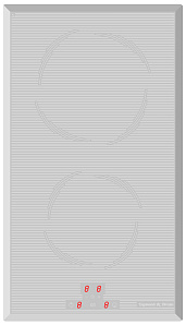 Белая 2-х конфорочная варочная панель Zigmund & Shtain CIS 030.30 WX