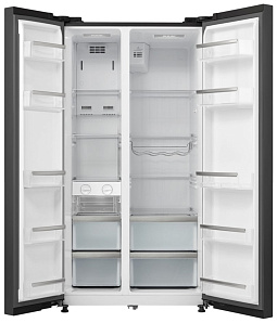 Узкий двухдверный холодильник Side-by-Side Korting KNFS 91797 GN фото 2 фото 2