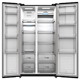 Двухдверный холодильник Хендай Hyundai CS5005FV черное стекло фото 2 фото 2