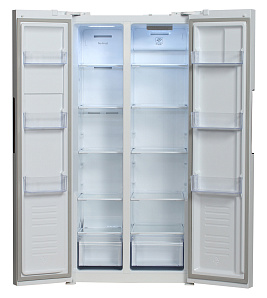 Большой широкий холодильник Hyundai CS4502F белый фото 2 фото 2