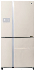 Бежевый холодильник шириной 90 см Sharp SJPX 99 FBE