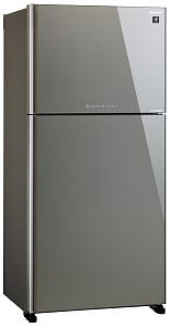Серебристый двухкамерный холодильник Sharp SJ-XG 60 PGSL