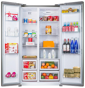 Большой холодильник Ascoli ACDI 571 cтальной
