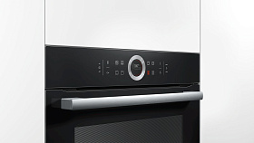 Встраиваемый черный электрический духовой шкаф 60 см Bosch HBG634BB1 фото 3 фото 3