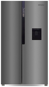 Двухкамерный холодильник шириной 48 см  Ginzzu NFK-531 стальной