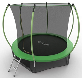 Каркасный батут с сеткой EVO FITNESS JUMP Internal + Lower net, 8ft (зеленый) + нижняя сеть фото 2 фото 2