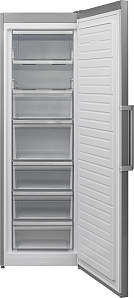 Серый холодильник Jacky`s JF FI 1860 нержавеющая сталь