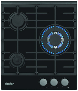 Чёрная варочная панель Simfer H 45 L 35 B 511