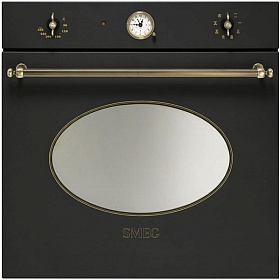 Черный электрический духовой шкаф Smeg SFT 805AO