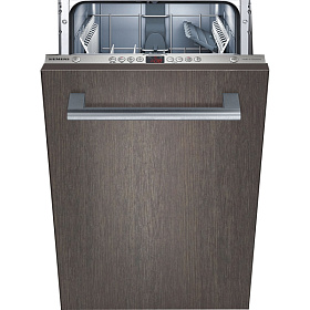 Серебристая узкая посудомоечная машина Siemens SR 64M001RU