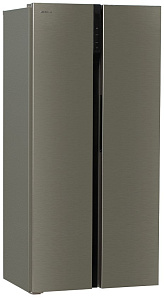 Большой холодильник side by side Hyundai CS4505F нержавеющая сталь