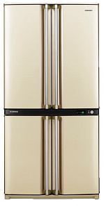 Бежевый холодильник шириной 90 см Sharp SJ-F95STBE