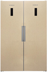 Двухкамерный холодильник шириной 48 см  Scandilux SBS 711 EZ 12 B